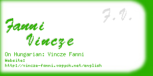 fanni vincze business card